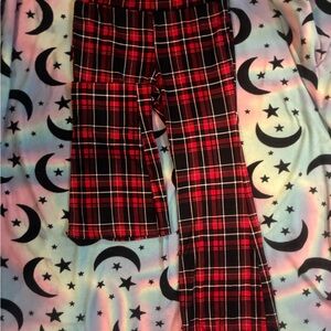 Plaid Bottoms in Red and Black